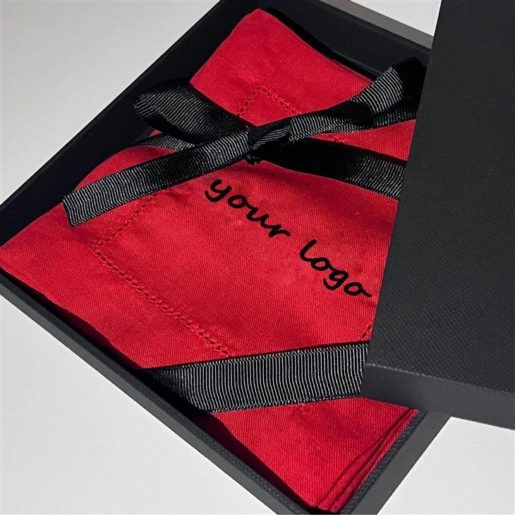 15x15cm Red Cotton Linen Cocktail Napkin For Hotel high quality